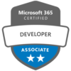 Microsoft 365 Certified: Developer Associate badge